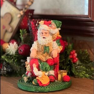 Rare Vintage 1980’s Santa Clause Heavy Christmas Sculpture